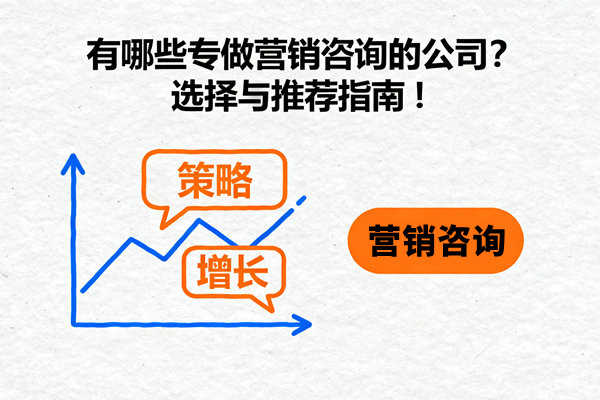 有哪些專做營(yíng)銷咨詢的公司？選擇與推薦指南！